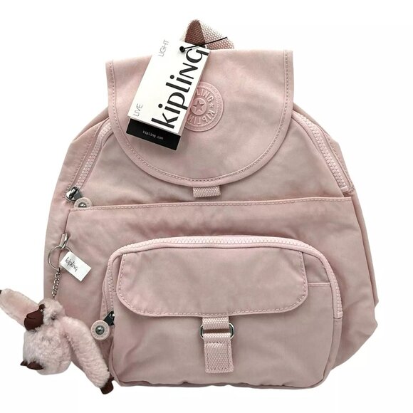 Kipling Nylon Queenie Backpack Light‎ Pink K12693 6JW Adjustable Straps main image 6